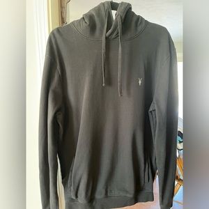 Mens All Saints Hoody. Size Small, Black and excellent condition.